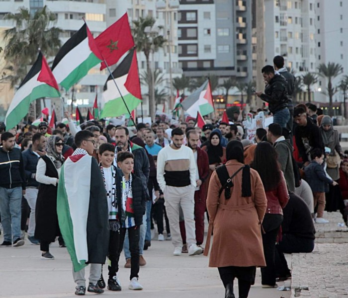 مسيرة حاشدة بطنجة تضامنا مع فلسطين