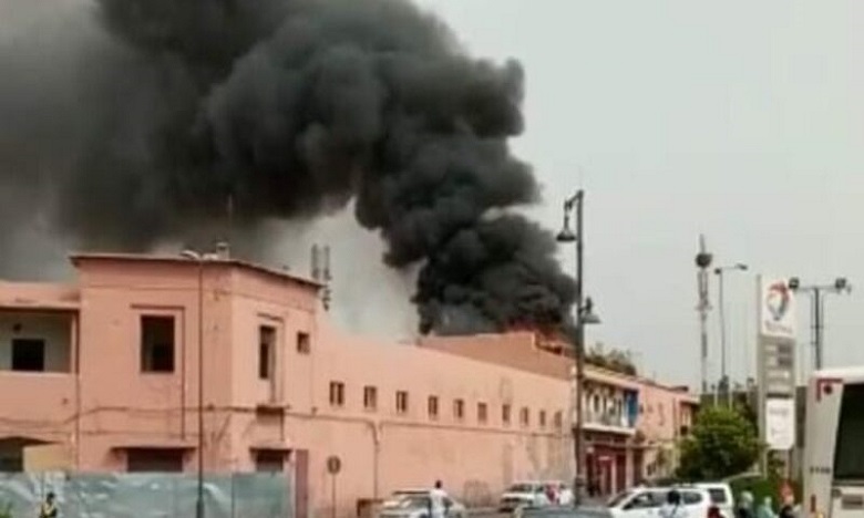 حريق مهول يدمر دارا للضيافة بحي سيدي ميمون بمراكش