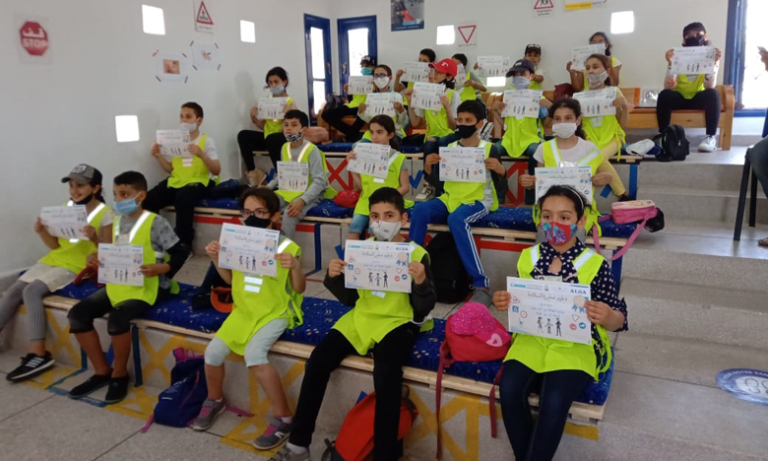 48 طفلا يطلعون على مشروع التربية على السلامة الطرقية بحلبة مدرسية بمراكش