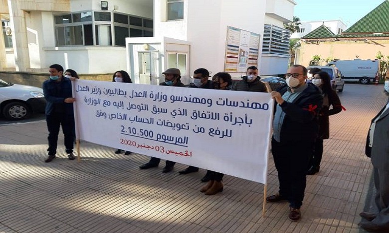 85 % نسبة مشاركة مهندسي وزارة العدل في إضراب الأربعاء والسكرتارية الوطنية تحمل وزير العدل مسؤولية التصعيد