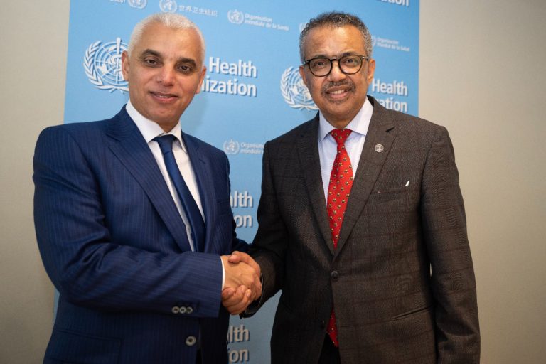 آيت طالب يجري مباحثات مع المدير العام لمنظمة الصحة العالمية