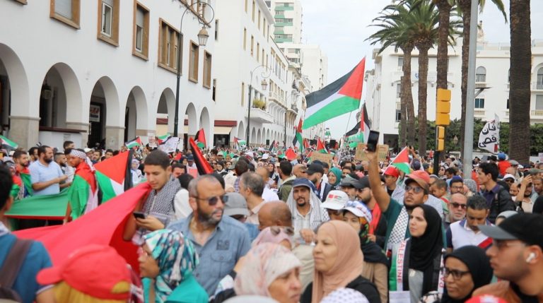 الرباط..مسيرة تضامنية مع الشعب الفلسطيني