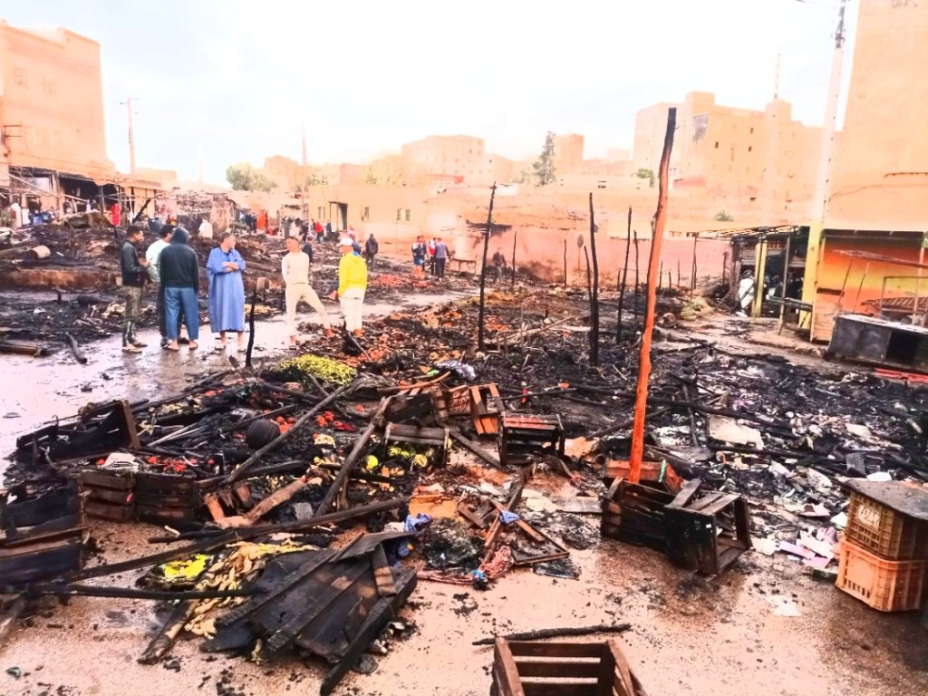 خسائر مهمة في حريق "مجهول الأسباب" بسوق شعبي بفاس
