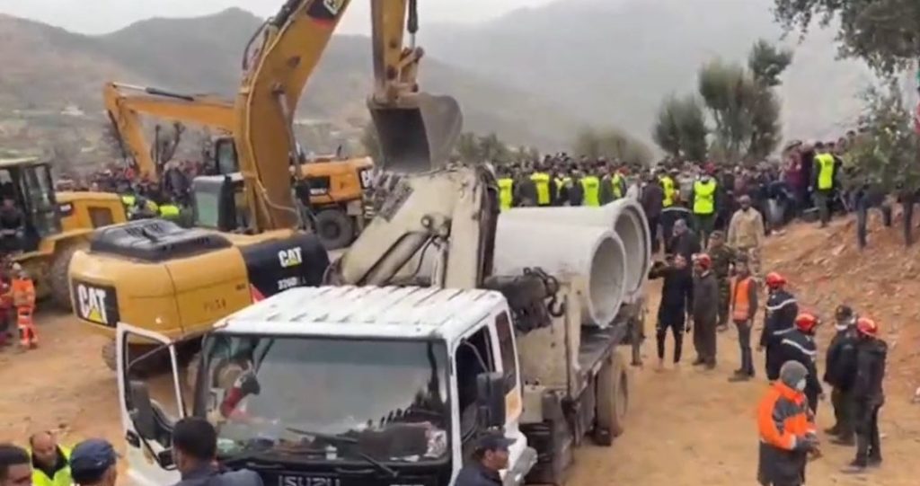 شفشاون: بدء الحفر الافقي للوصول إلى مكان الطفل ريان