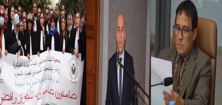 في أسبوعهم الاحتجاجي الثاني.. محامون يتداولون "هاشتاغ"#لا لإجبارية جواز_التلقيح #لن نرضى إلا بسحب الدورية_الثلاثية"