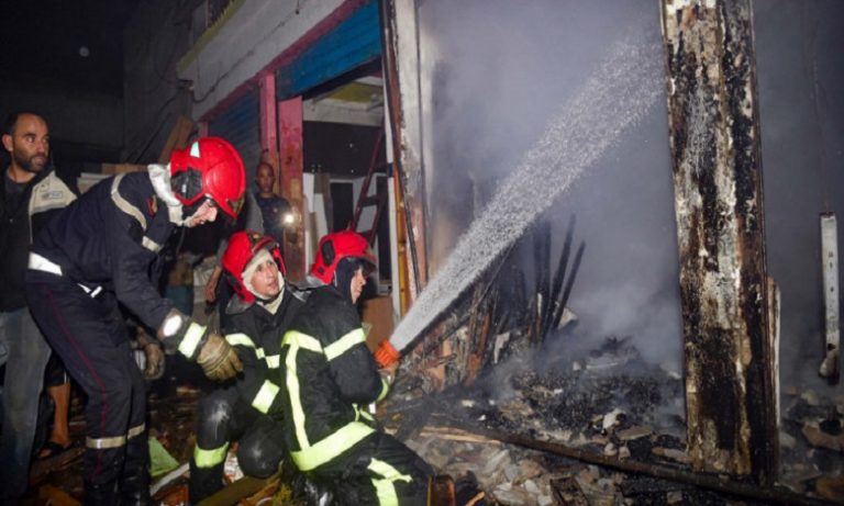 في ظرف 24 ساعة على حريق سوق القريعة بالبيضاء.. اندلاع حريق بلافيراي أهلا لغلام يدمر 5 محلات