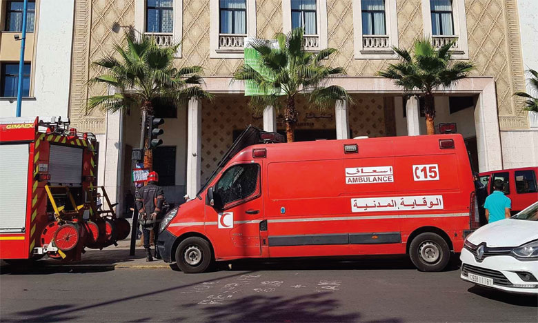 إنقاذ "بنك المغرب" بالبيضاء من "حريق وهمي" في زمن قياسي