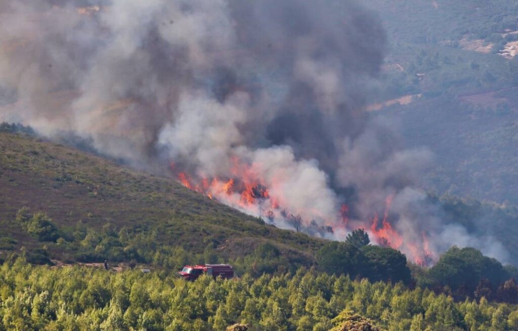 الجهود متواصلة برا وجوا للسيطرة على حريق غابوي بجماعة تاغرامت