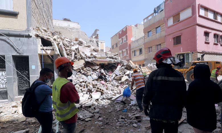 الدار البيضاء: انهيار جزئي لمنزلين آيلين للسقوط دون إصابات بشرية