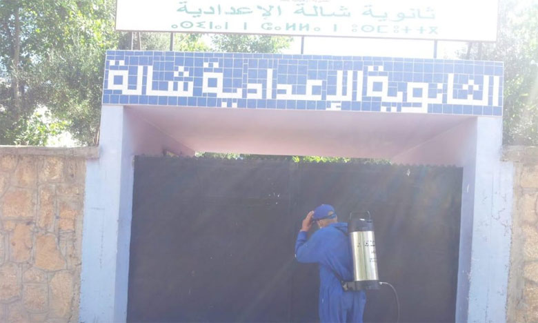 تعقيم المؤسسات التعليمية بجماعة سلا تمهيدا لامتحانات الباكالوريا