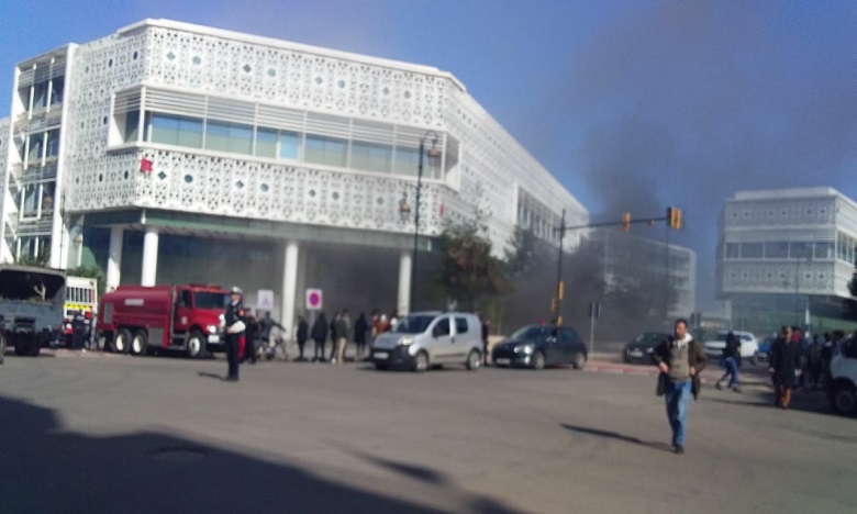 حريق جزئي في المركز التجاري "الرباط سانتر"