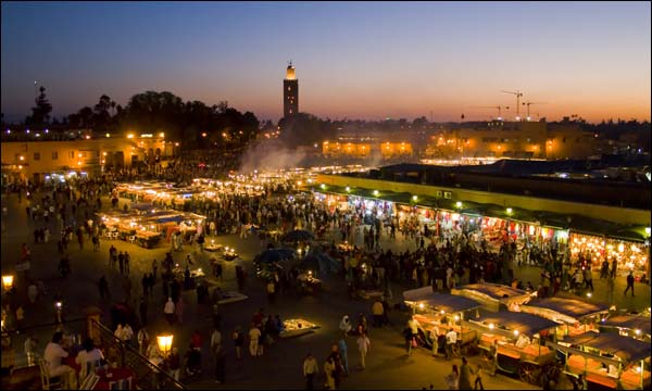 ساحة جامع لفنا بمدينة مراكش