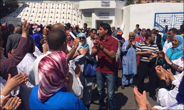 شغيلة مستشفى السقاط بالبيضاء تحتج وتطالب بتوفير الحماية الأمنية