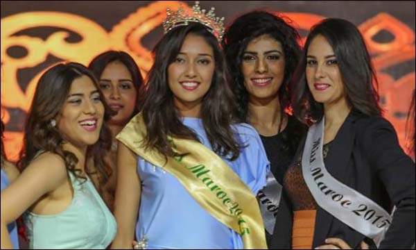 فاطمة الزهراء الحر ملكة جمال المغرب 2015 تتوسط بعض المتنافسات