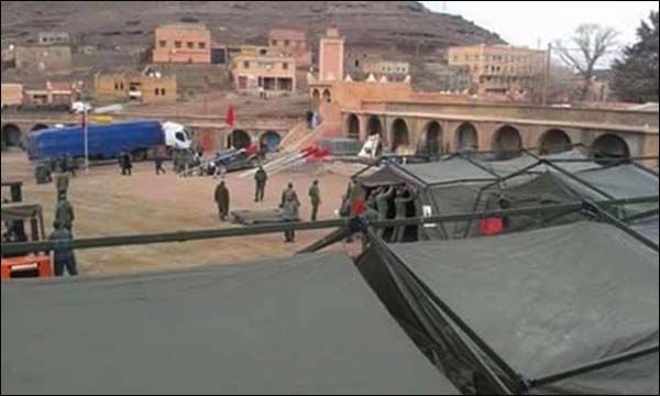 1318 غطاء ومستشفى عسكري ميداني لمواجهة البرد بإقليم تنغير