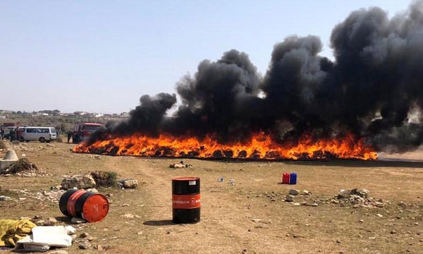 إتلاف كميات كبيرة من المحجوزات المحظورة بالجديدة