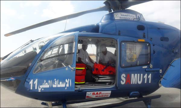 إسعاف 5 حالات مستعجلة بالمروحية في السمارة