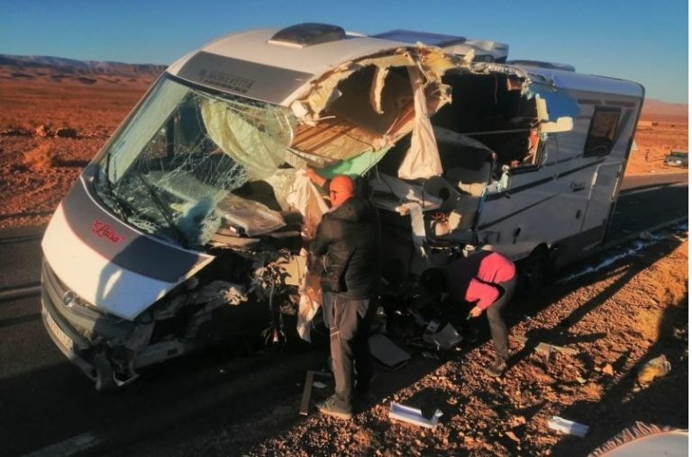 إصابة 7 مسافرين بجروح متفاوتة الخطورة في حادثة سير في بومالن دادس