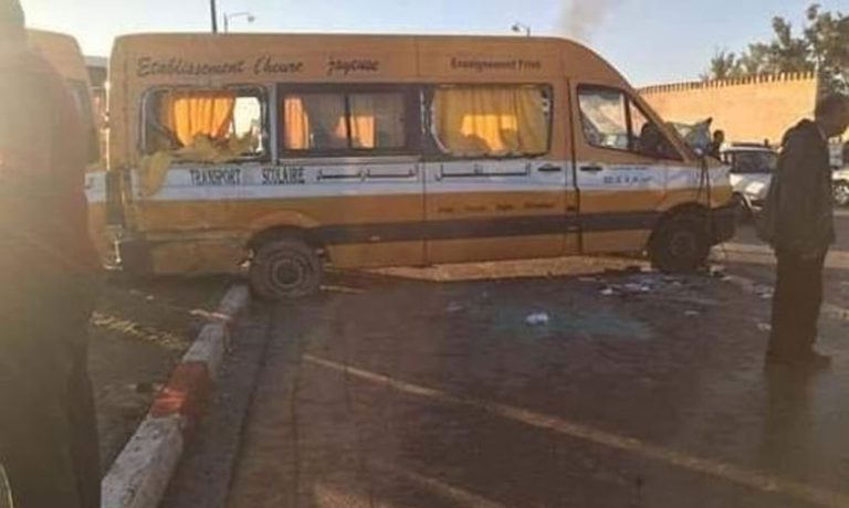 إصابة عدد من التلاميذ في حادثة سير لحافلة مدرسية بمكناس