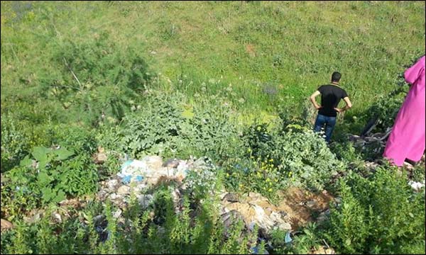 المنطقة الخلاء التي وجدت فيها جثة الطفلة سليمة