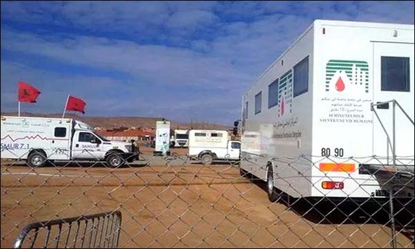 المستشفى المدني المتنقل بجماعة بومية مزود بمنصة تقنية حديثة جدا