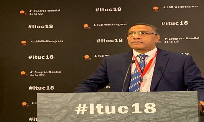 انتخاب الأمين العام للاتحاد المغربي للشغل عضوا في المجلس العام والمكتب التنفيذي للاتحاد الدولي للنقابات