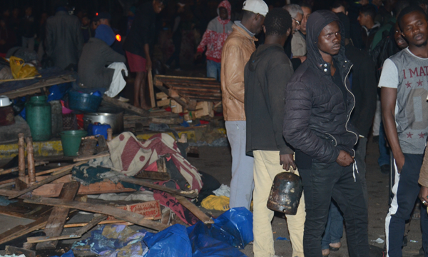 اندلاع حريق للمرة الثالثة بفضاء المهاجرين الأفارقة بالقرب من محطة أولاد زيان بالبيضاء