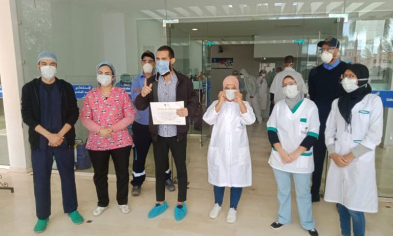 تسجيل 10 حالات شفاء من فيروس كورونا بمستشفى الرازي بمراكش