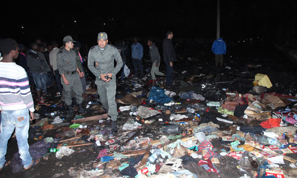 تضارب الآراء حول أسباب اندلاع حريق بمخيم المهاجرين الأفارقة بالقرب من محطة أولاد زيان بالبيضاء