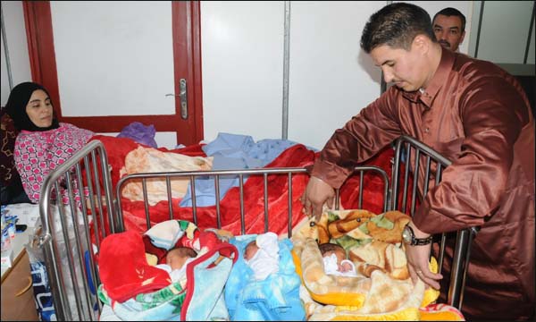 تعيين مساعدة اجتماعية للتوائم الخمسة بالدارالبيضاء تعيين مساعدة اجتماعية للتوائم الخمسة بالدارالبيضاء