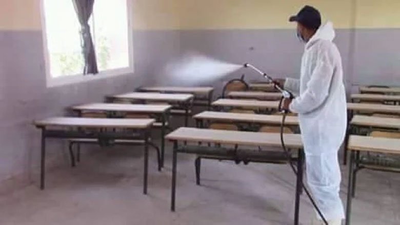 تواصل عمليات تعقيم المؤسسات التعليمية لاستقبال التلاميذ في ظروف صحية آمنة