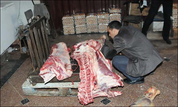 قطع من اللحوم الفاسدة المحجوزة (أيس بريس)