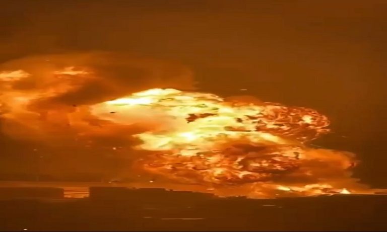 حريق مهول وانفجار قوي يهز مستودعا لتخزين الغاز ويرعب سكان المحمدية ويخلق حالة استنفار قصوى