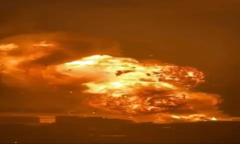 حريق مهول وانفجار قوي يهز مستودعا لتخزين الغاز ويرعب سكان المحمدية ويخلق حالة استنفار قصوى