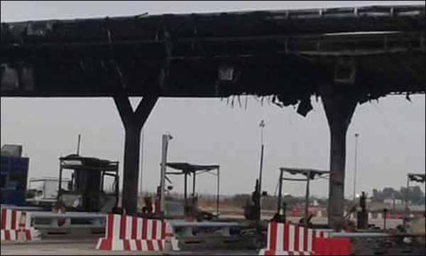 حريق يدمر محطة أداء بالطريق السيار قرب برشيد