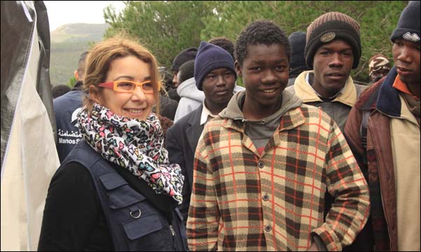 حملة لمساعدة المهاجرين الأفارقة بغابة الفنيدق