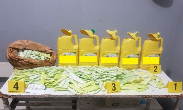 ضبط آلاف أقراص مخدر "الإكستازي" مخبأة داخل قارورات خاصة بسائل للتنظيف