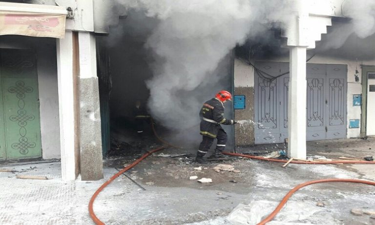 مراكش: إصابة طفل بالاختناق في حريق محل لبيع الأفرشة