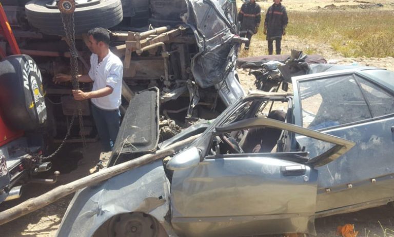 مصرع أربعة أشخاص في حادثة سير قرب سطات ضمنهم رضيعة