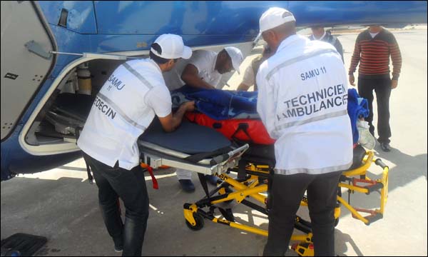 نقل مريض بمروحية من العيون إلى مراكش لإجراء عملية معقدة في الرأس