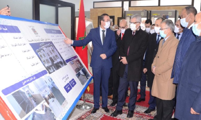 وزير العدل يتفقد ورشي تهيئة المحكمة الابتدائية ومحكمة الاستئناف بالحسيمة