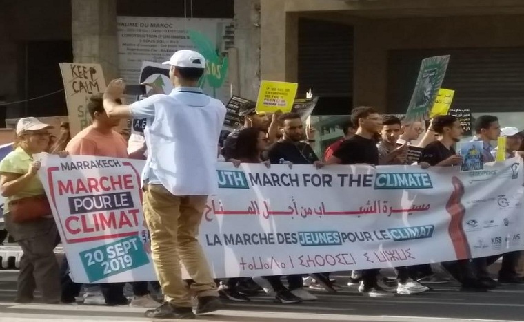 1000 شاب وشابة شاركوا في مسيرة «الشباب من أجل المناخ» بمراكش