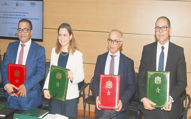 التوقيع على اتفاقية لإرساء مختبر رقمي لوزارة التربية الوطنية
