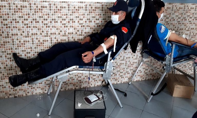 فيروس كورونا: رجل ونساء الأمن بأكادير ينخرطون في حملة للتبرع بالدم