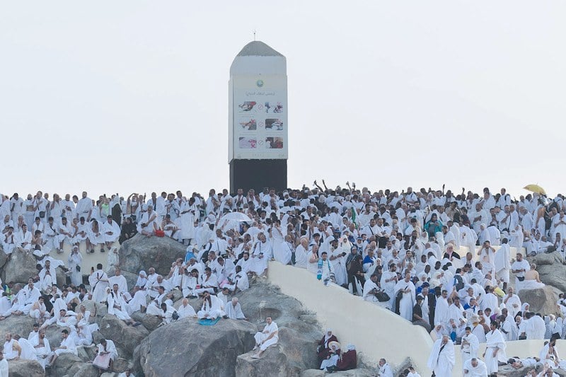 الحجاج يدعون لغزة في يوم عرفات