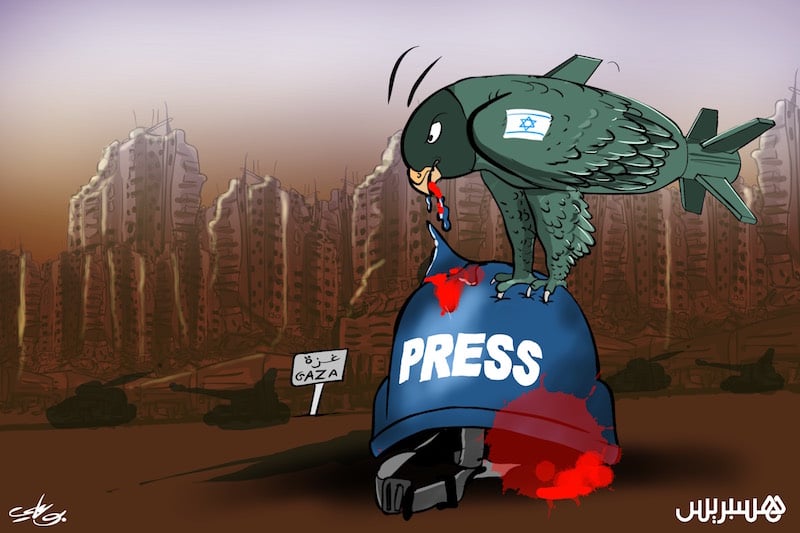 مقتل 5 صحافيين فلسطينيين في غزة