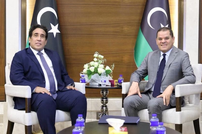 المنفي والدبيبة يبحثان أولويات ليبيا المنفي والدبيبة يبحثان أولويات ليبيا