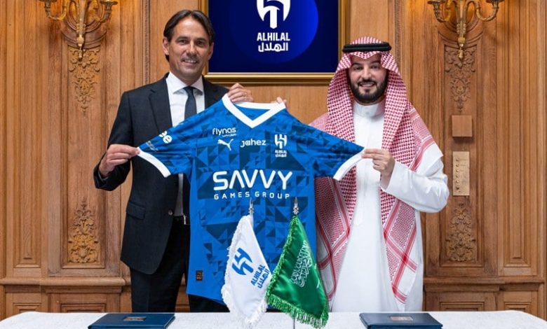 إنزاغي يدرب نادي الهلال السعودي إنزاغي يدرب نادي الهلال السعودي
