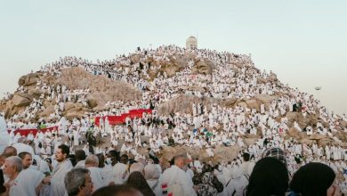الحجّاج يؤدون الركن الأعظم للحجّ على جبل عرفات تحت شمس حارقة