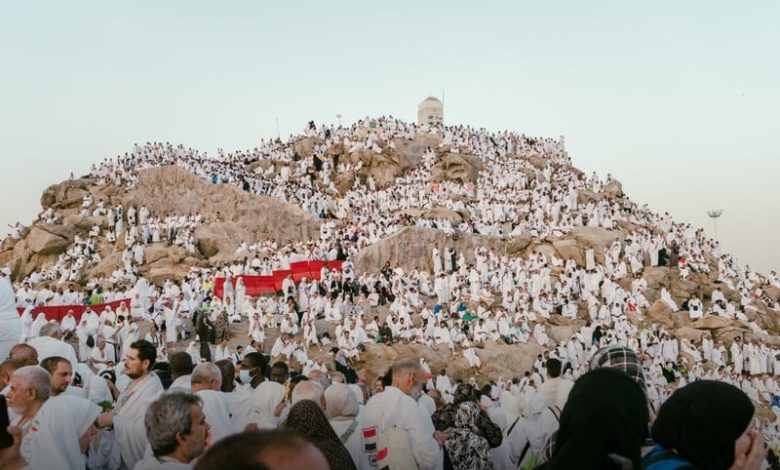 الحجّاج يؤدون الركن الأعظم للحجّ على جبل عرفات تحت شمس حارقة الحجّاج يؤدون الركن الأعظم للحجّ على جبل عرفات تحت شمس حارقة